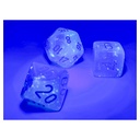 Dice: 7-set Gemini Pearl Turquoise-White/blue