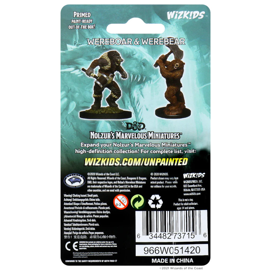 Nolzur's Marvelous Miniatures: Wereboar & Werebear