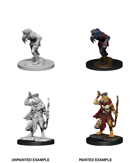 Nolzur's Marvelous Miniatures: Wererat & Weretiger