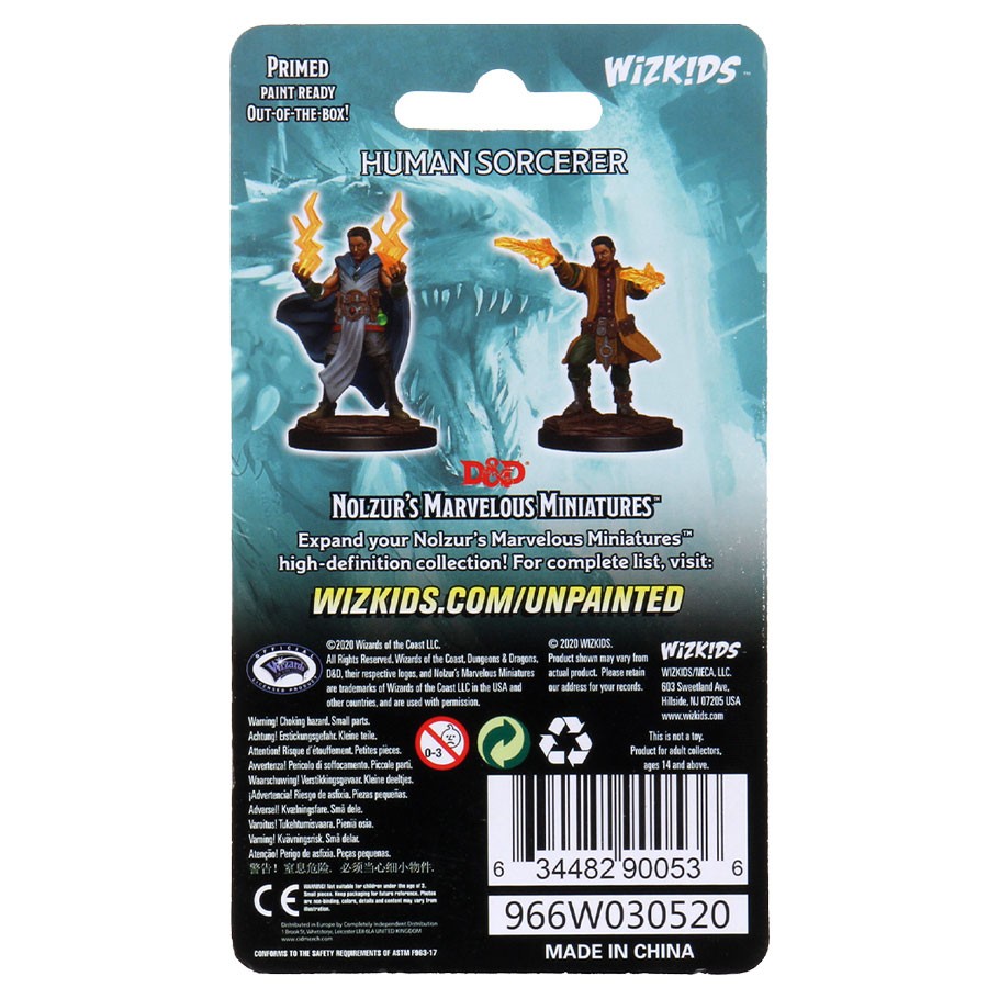 Nolzur's Marvelous Miniatures: Human Sorcerer	Male