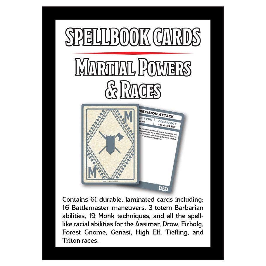D&D Spellbook Cards: Martial & Race Deck