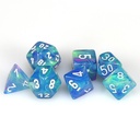 Dice: 7-set Festive Waterlily/white
