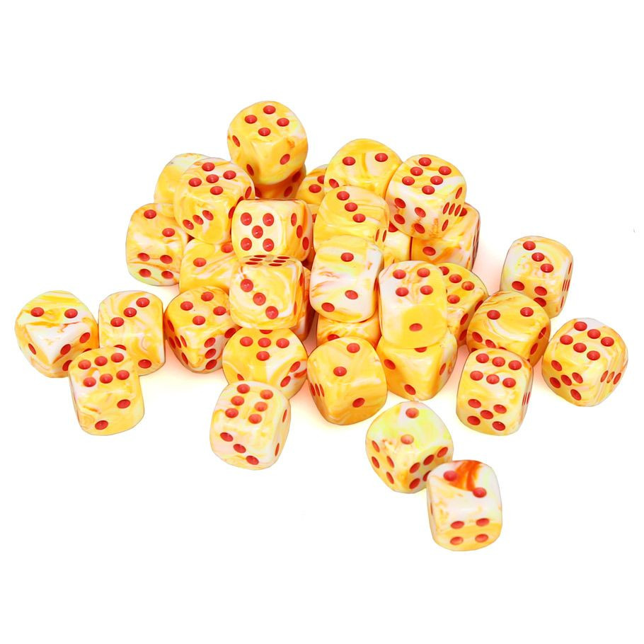 Dice: 36d16 Festive Sunburst/red