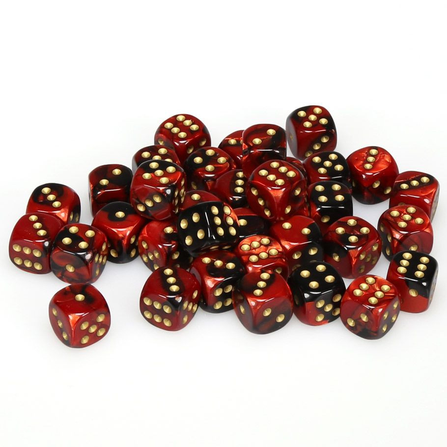 Dice: 36d6 Gemini Black-Red/gold