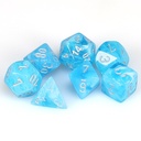 Dice: 7-set Luminary Sky/silver