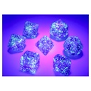 Dice: 7-set Borealis Royal Purple/gold