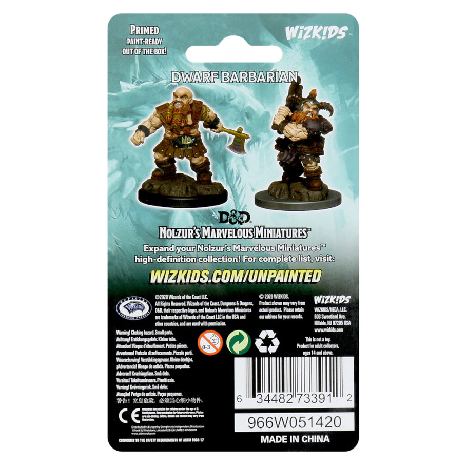 Nolzur's Marvelous Miniatures: Dwarf Barbarian Male