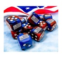 Dice: 12d6 Opaque WW2 United States Gemini Blue Red/white