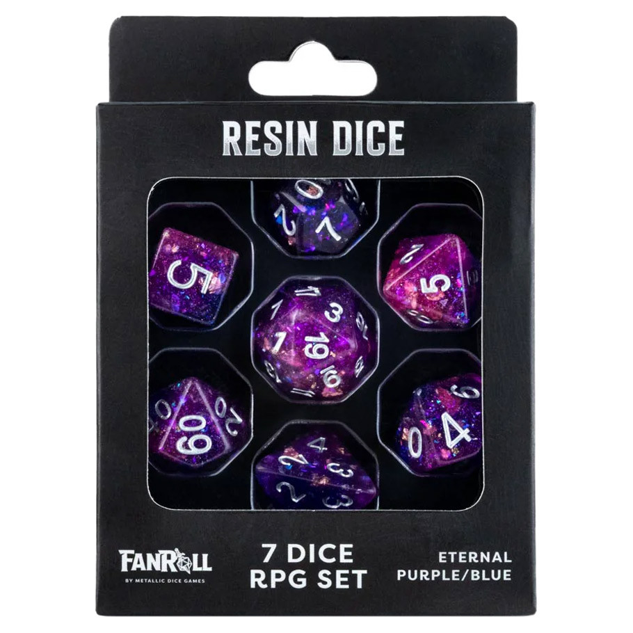 Dice: 7-Set: Resin: Eternal Purple/Blue