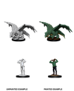 Nolzur's Marvelous Miniatures: Green Dragon Wyrmling & Afflicted Elf
