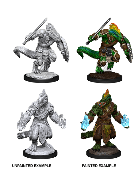 Nolzur's Marvelous Miniatures: Lizardfolk Barbarian & Lizardfolk Cleric