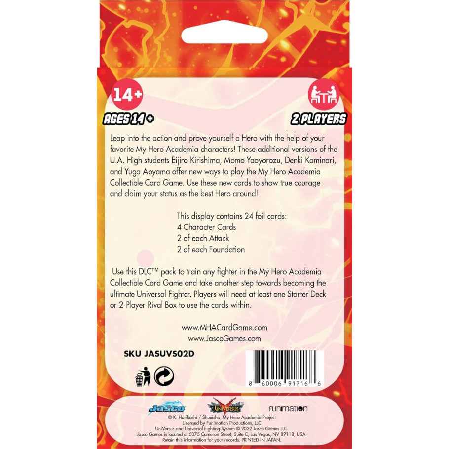 My Hero Academia CCG: Deck-Loadable Content Series 2 Crimson Rampage