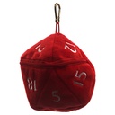 Dice Bag: Red D20 Plush Dice Bag