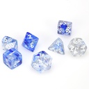 Dice: 7-set Nebula Dark Blue/white