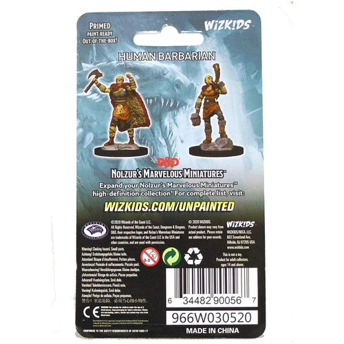 Nolzur's Marvelous Miniatures: Human Barbarian Female