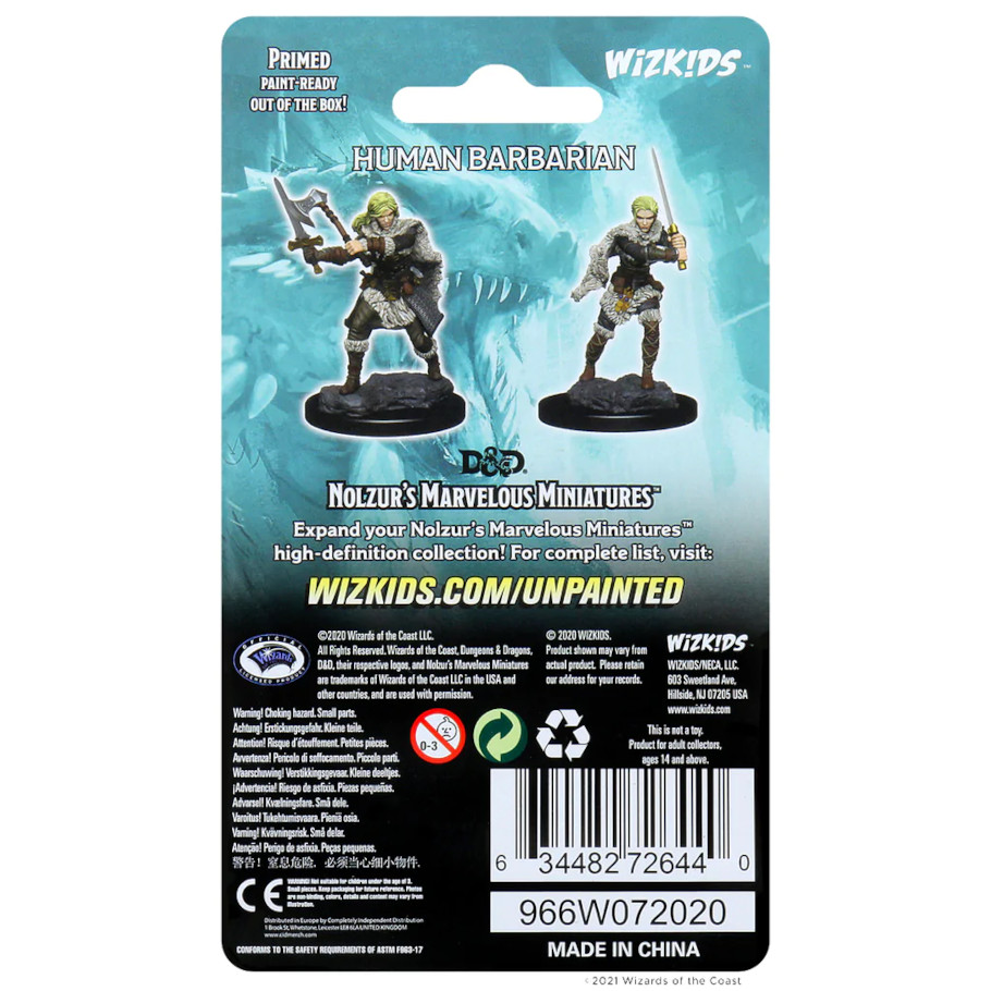 Nolzur's Marvelous Miniatures: Human Barbarian Female W01