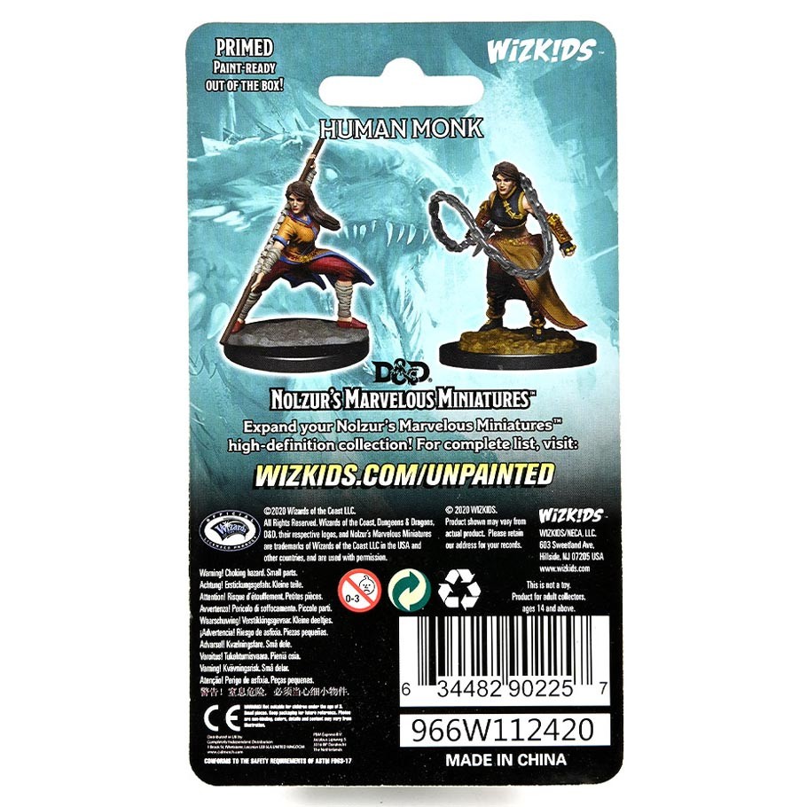 Nolzur's Marvelous Miniatures: Human Monk  Female W14
