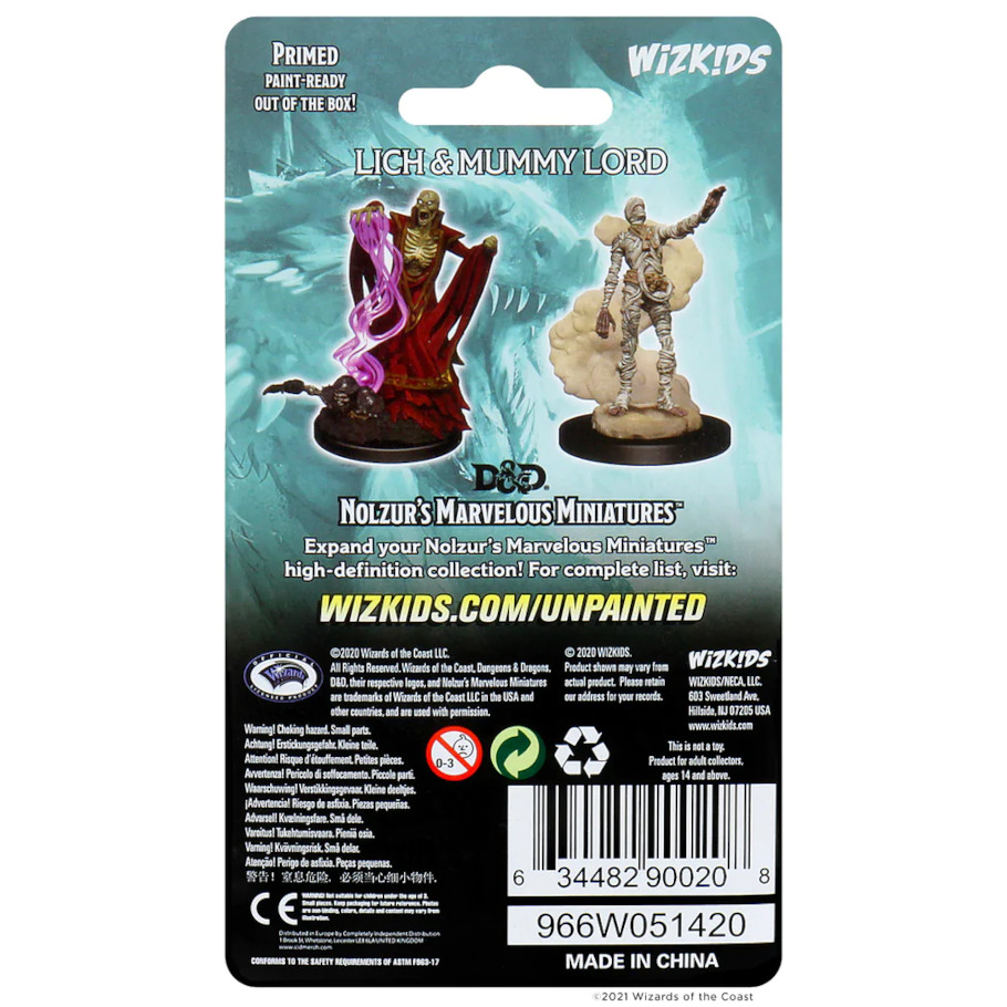 Nolzur's Marvelous Miniatures: Lich & Mummy Lord