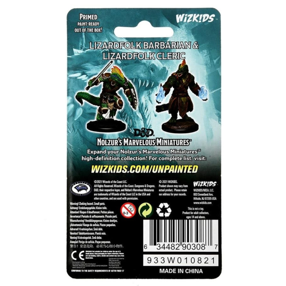 Nolzur's Marvelous Miniatures: Lizardfolk Barbarian & Lizardfolk Cleric