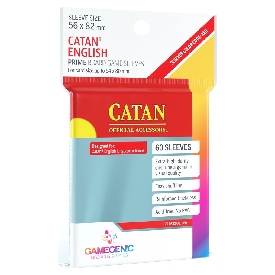Catan Card Sleeves, Red (50)
