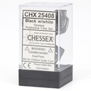 Dice: 7-set Opaque Black/white