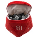 Dice Bag: Red D20 Plush Dice Bag