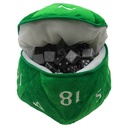 Dice Bag: Green D20 Plush Dice Bag