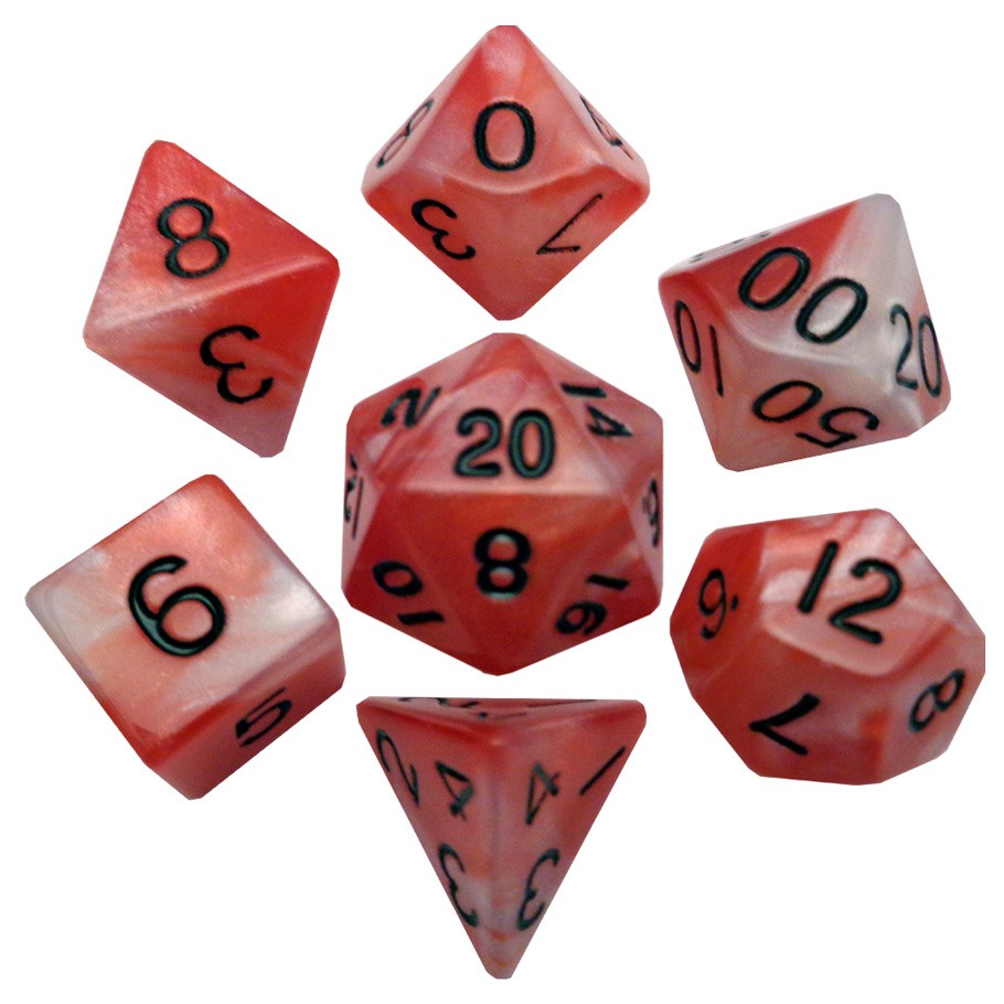 Dice: 7-set Combo Attack Red-White/black