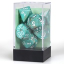Dice: 7-set Marble Oxi-Copper/white