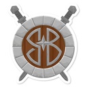 3" Sword & Shield Vinyl Sticker