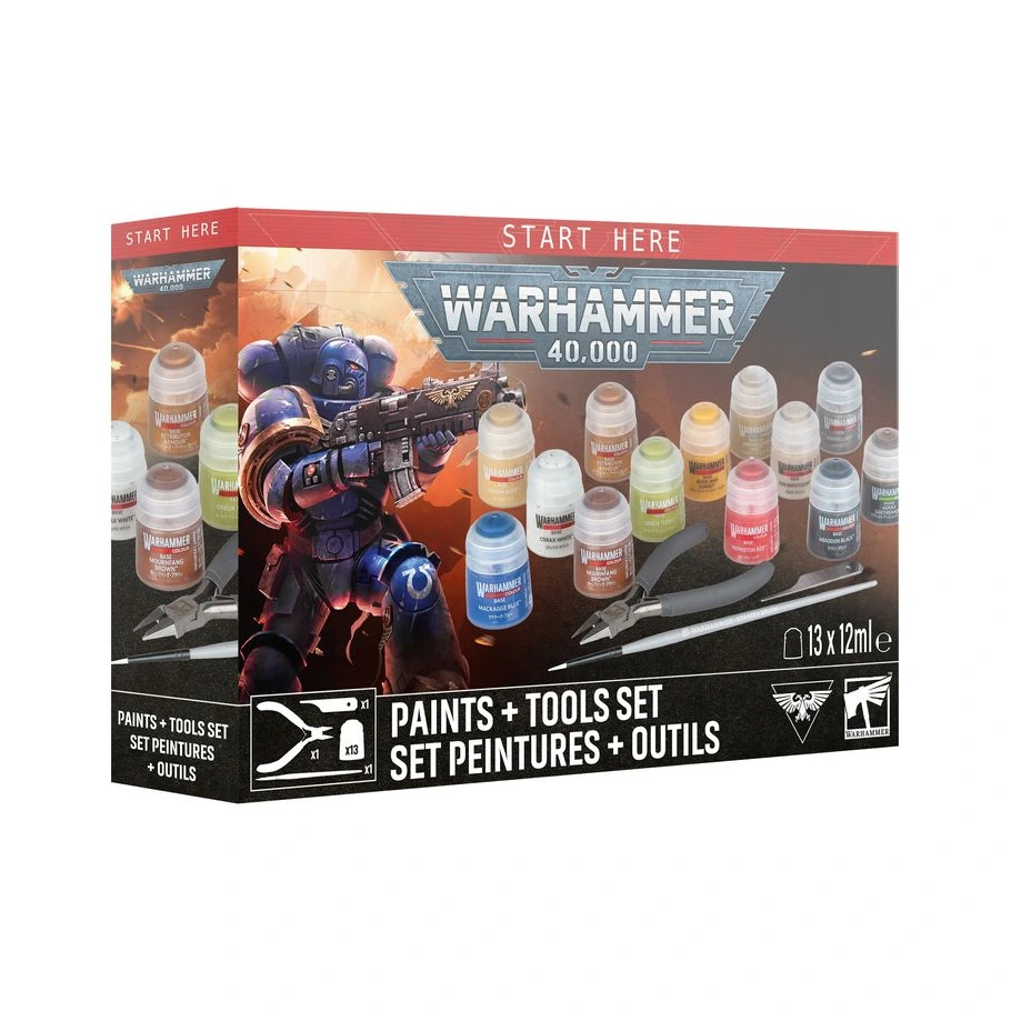 Warhammer 40K: Paints + Tools Set