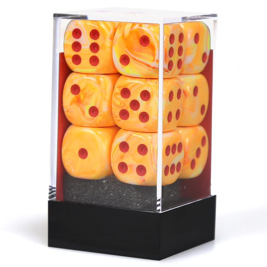 Dice: 12d6 Festive Sunburst/red
