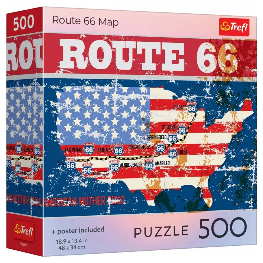 Puzzle: Route 66 Map 500pc