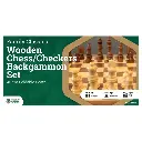 LPG Classics: Wooden Folding Chess/Checkers/Backgammon Set 40 CM