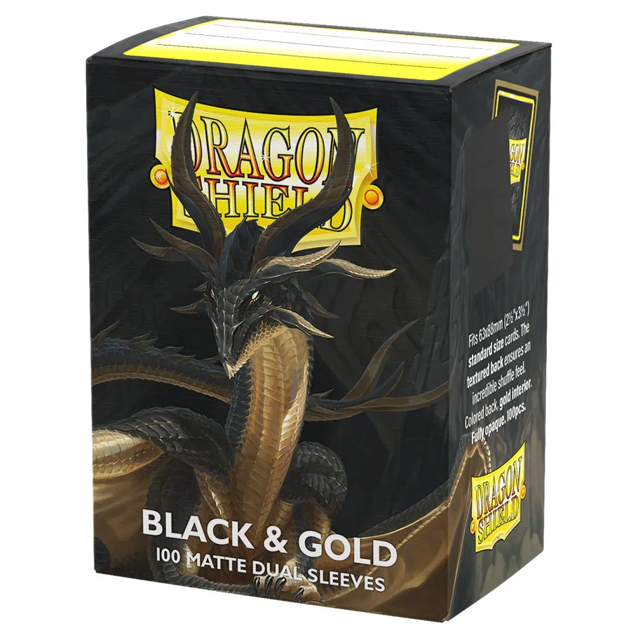 [ATM15069] Dragon Shield: Dual Matte: Black & Gold (100)