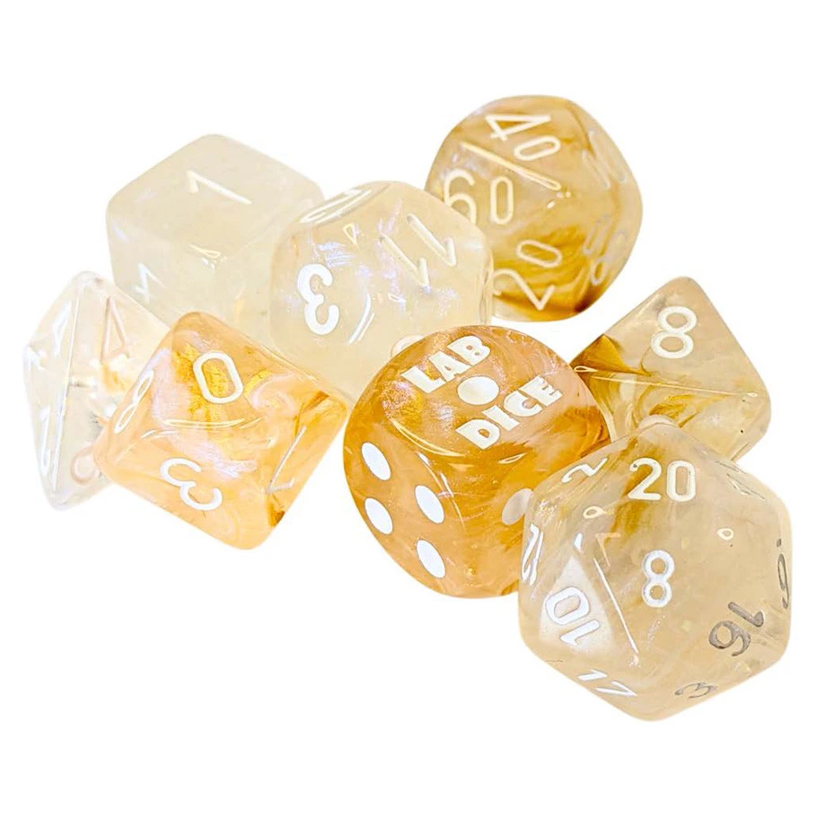 Dice: 7-Set Lab: Borealis Champagne/white