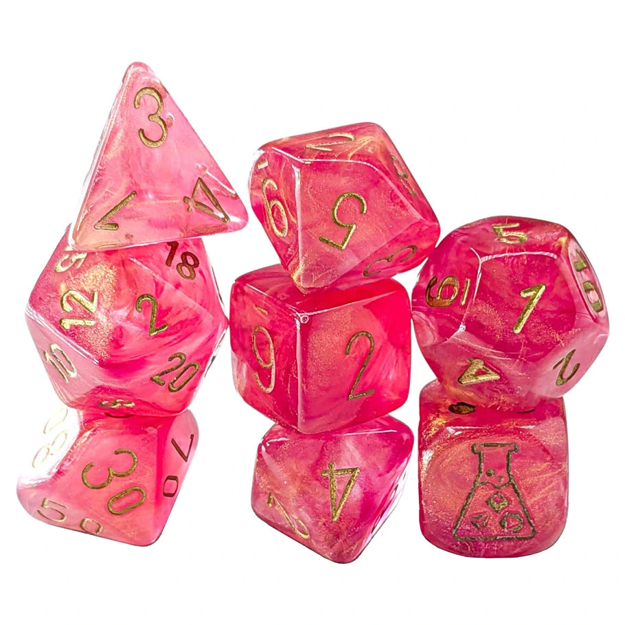 Dice: 7-Set Lab: Shimmer Ignis/gold