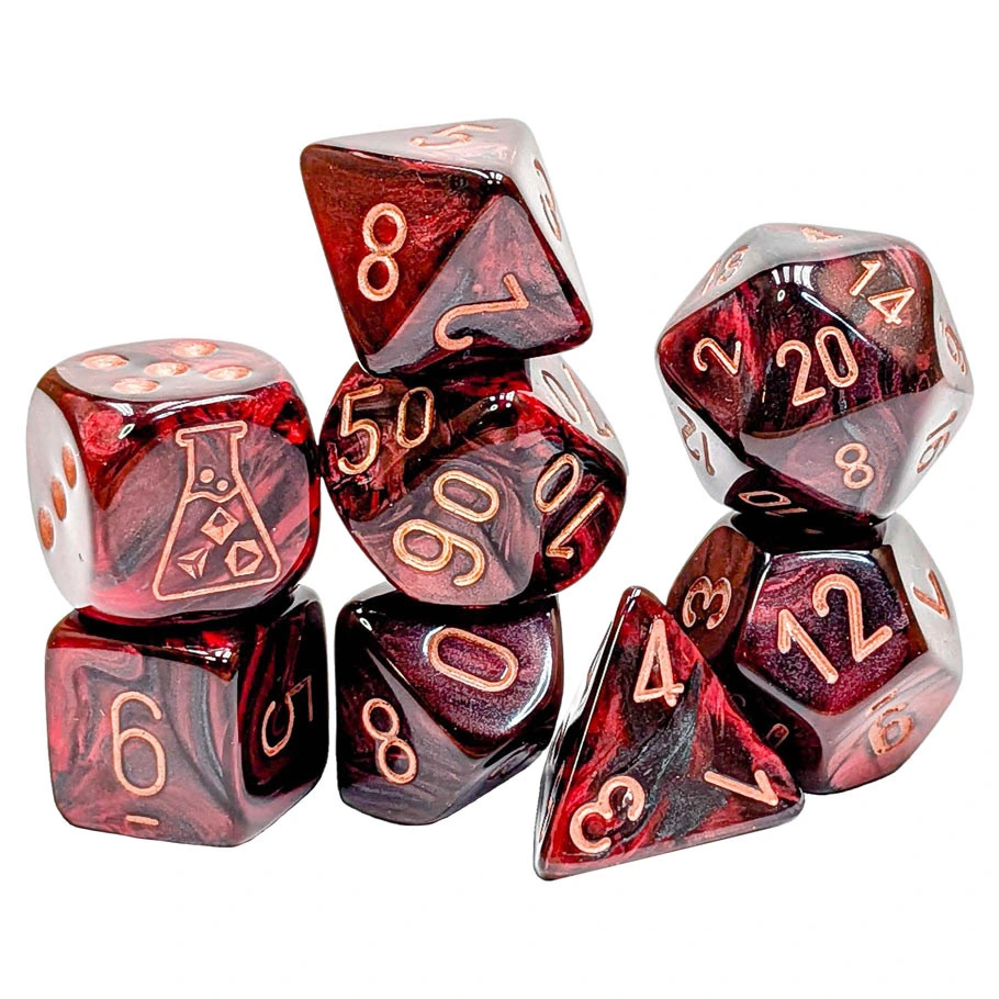 Dice: 7-Set Lab: Lustrous Gothic/Copper