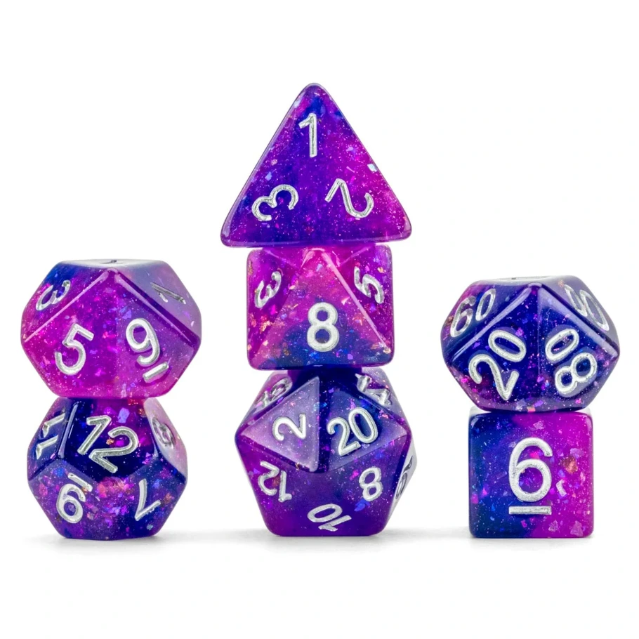 Dice: 7-Set: Resin: Eternal Purple/Blue