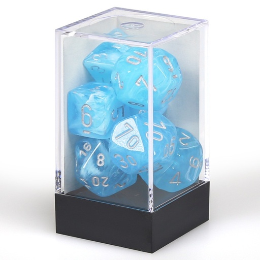 [CHX27566] Dice: 7-set Luminary Sky/silver