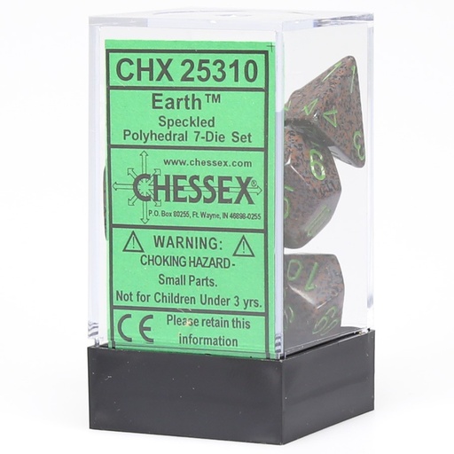 [CHX25310] Dice: 7-set Speckled Earth