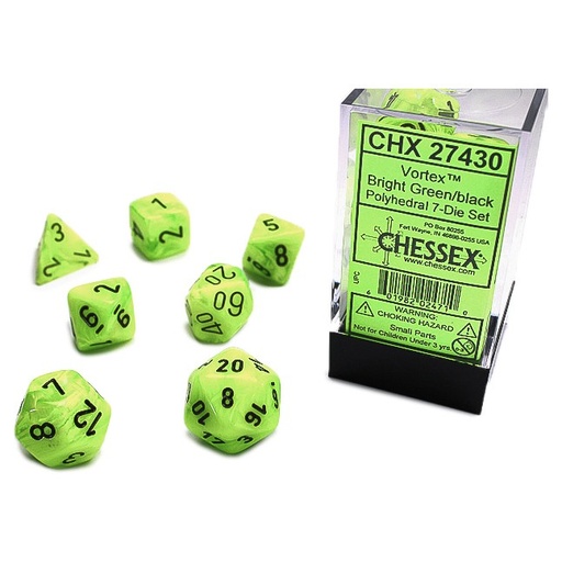 [CHX27430] Dice: 7-set Vortex Bright Green/black