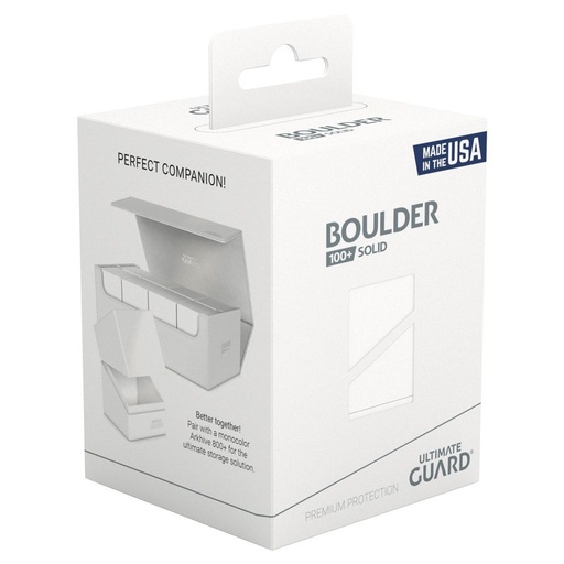[UGD011372] Deck Box: Boulder Solid 100+ White
