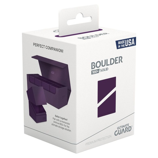 [UGD011377] Deck Box: Boulder Solid 100+ Purple