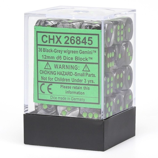 [CHX26845] Dice: 12d6  Gemini Black-Grey/green