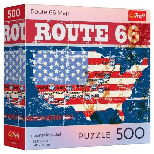 [TRE99267] Puzzle: Route 66 Map 500pc